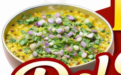 Dal mung served with fresh Sindhi toppings